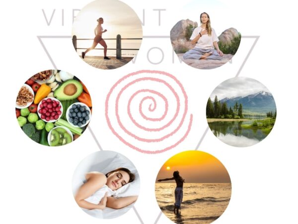 ESPIRAL CONSTRUCTIVA DE VIBRANT WOMAN. Es la espiral de buenos hábitos, ejercicio, alimentación, sueño, emociones, mente, naturaleza...